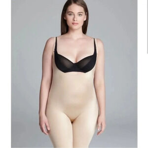 SPANX Slimplicity Open-Bust Mid-Thigh Bodysuit Shapewear